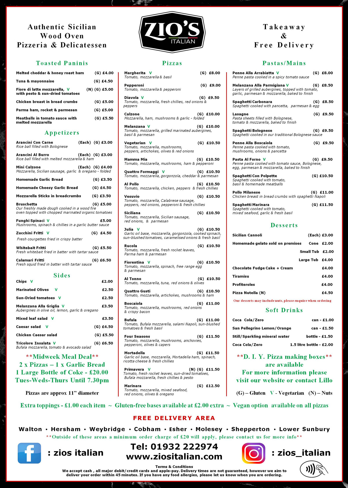 Zio’s Italian Sicilian woodfire oven Pizzeria & Delicatessen