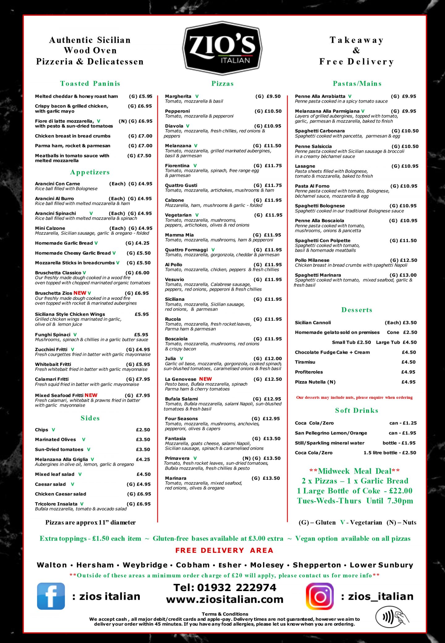 Zio’s Italian Sicilian woodfire oven Pizzeria & Delicatessen