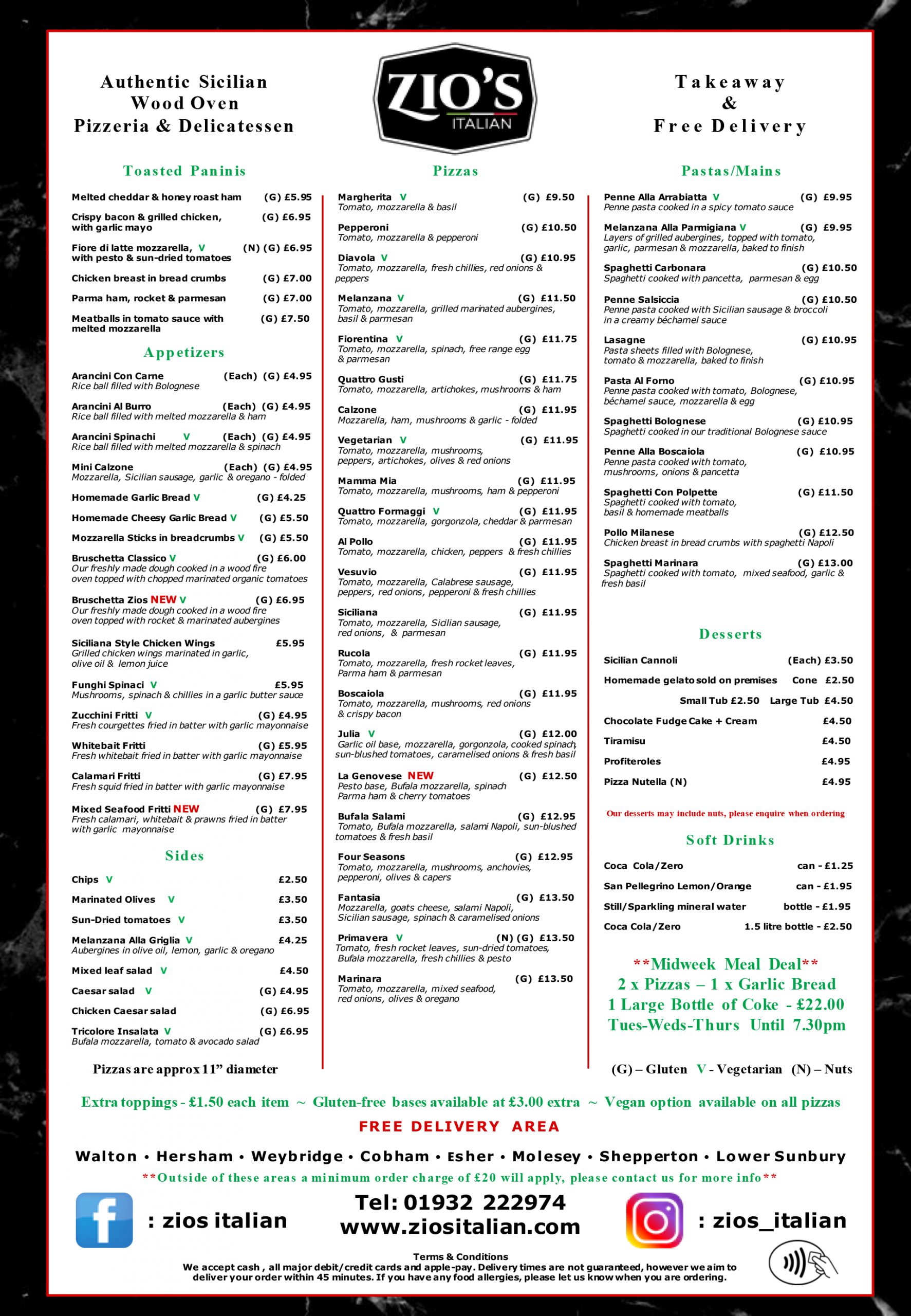 Zio’s Italian Sicilian woodfire oven Pizzeria & Delicatessen